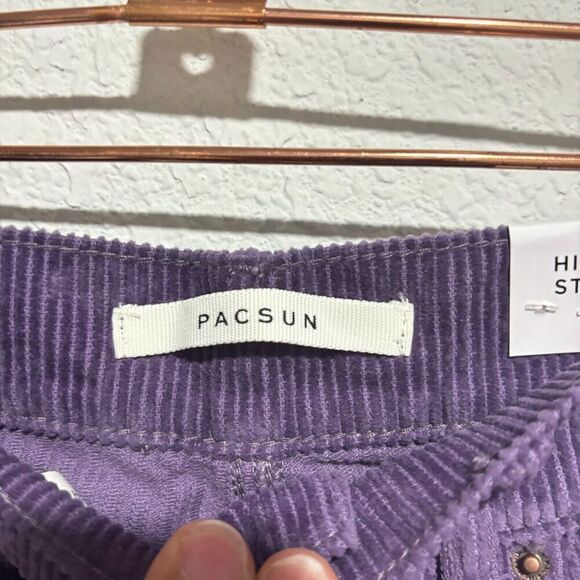 NEW PacSun Pacific Sunwear Women's 26 Purple High Rise Straight Corduroy Jeans - Picture 4 of 11